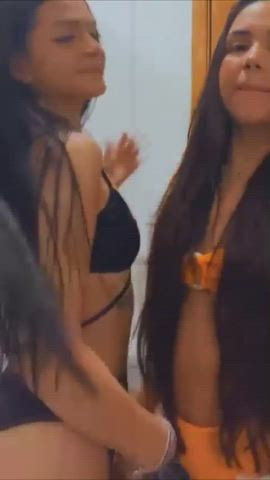brazilian brunette tease teasing teen twerking clip