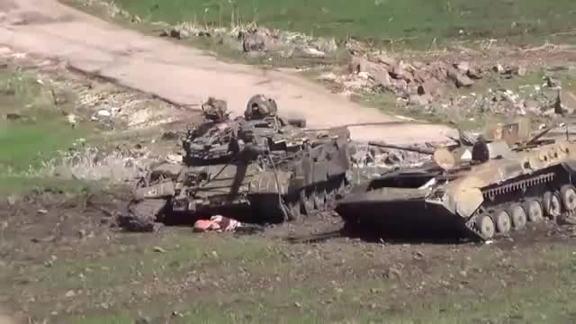 SAA armored convoy hit near Ugarit, Syria