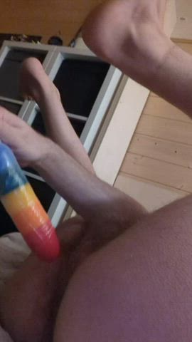 Asshole Dildo Gay Legs Up NSFW Naked Penis clip