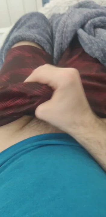 Ruining my shirt for you with my first cumshot of the day