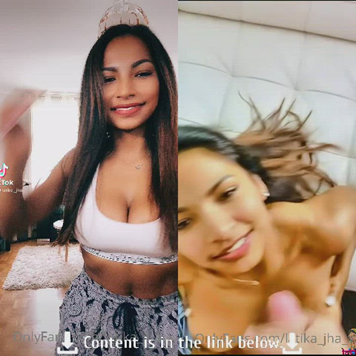 From making Tiktoks to Getting her face covered in Cum 😍