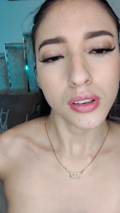 blowjob cute latina naked skinny small tits solo tongue tongue fetish topless clip