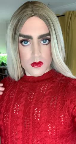 blonde blue eyes booty crossdressing femboy gay jeans sissy trans clip