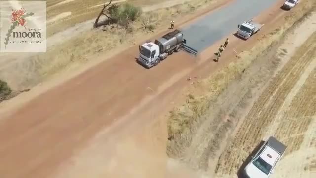 Have you ever seen how a road is bituminised? Shire of Moora WA