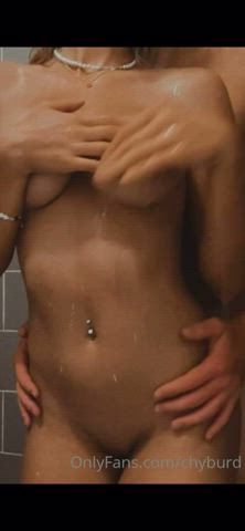 blonde nude sensual shower clip