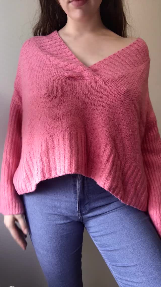 Only pro of cold weather: my nipples poking through my sweater [oc]
