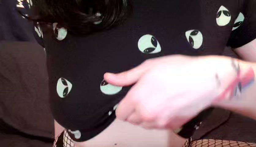 boobs bouncing tits cute goth natural tits onlyfans tease thick tits titty drop clip