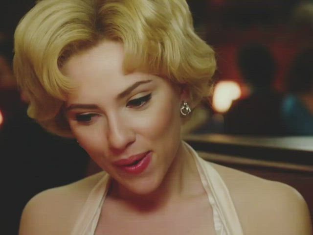 Blonde Busty Celebrity Lips Lipstick Scarlett Johansson clip