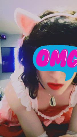 anal crossdressing cute kitty lipstick maid sex strap on femboys clip