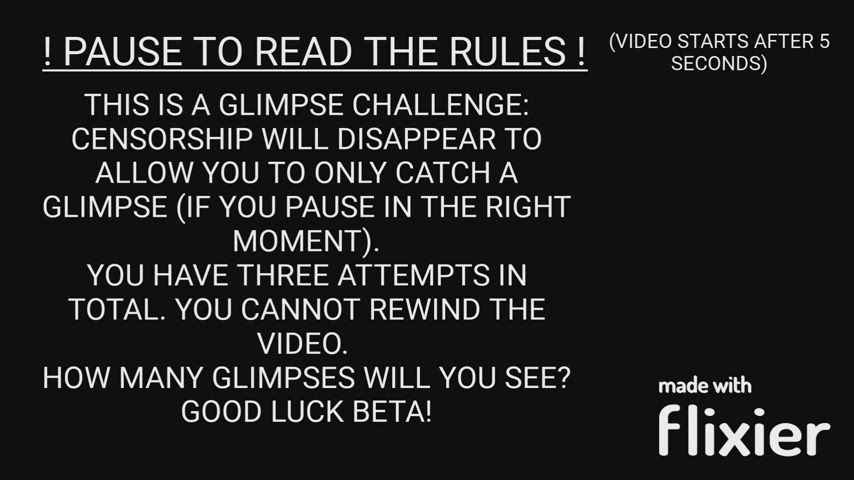 [GAME] Glimpse challenge #2: read the rules and play the game!