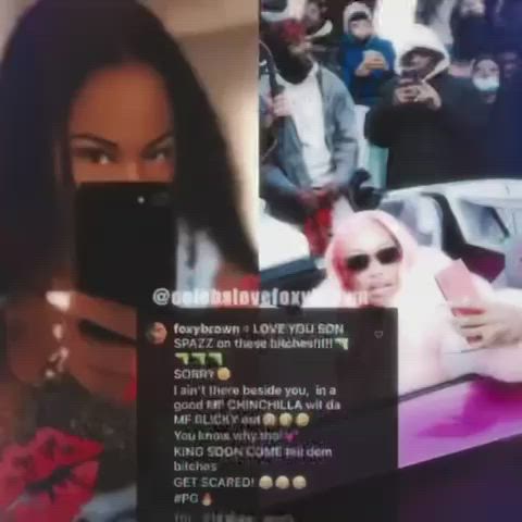 KING FOX @foxybrown stopped by @nickiminaj comments sending out a warning “KING