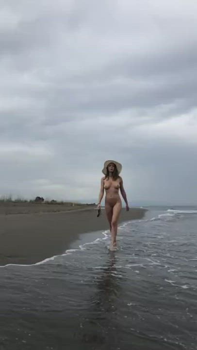 Beach Blonde Body Boobs Booty Legs Model NSFW Naked Natural Natural Tits Nipple Nipples