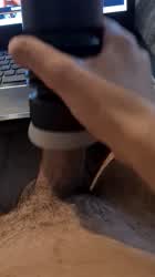 Moaning as I edge with my toy, trying not to cum
