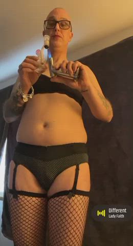 Femboy Fishnet Smoking clip