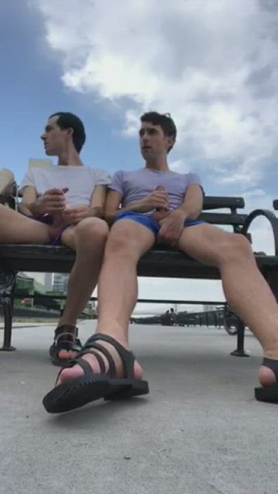 gay jerk off public clip