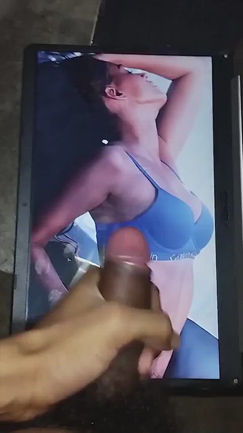 Disha Patani cum tribute. Massive load from my desi black cock on her Calvin Klein