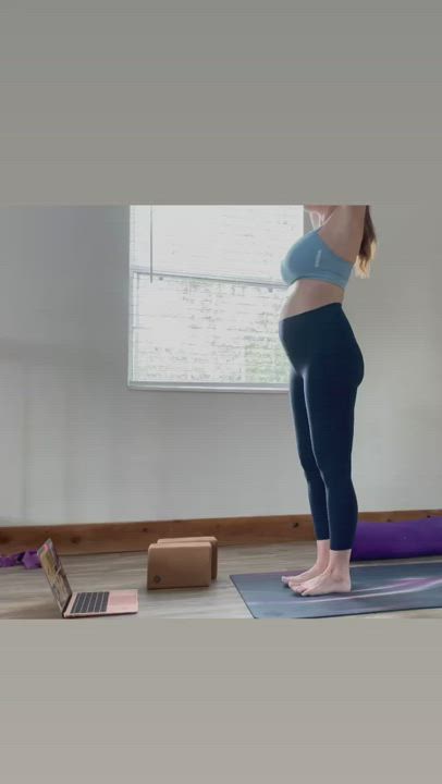 Pregnant Redhead Yoga clip