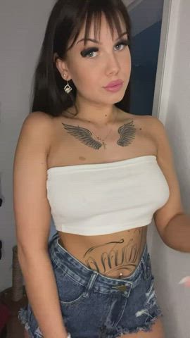In the mood for your cum on my tits