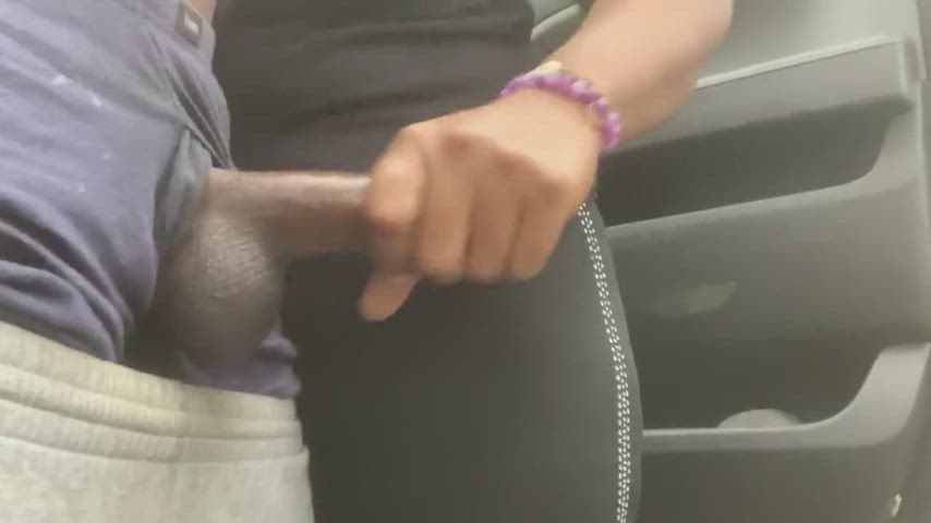 cum cumshot ebony ebony couple handjob milking public clip