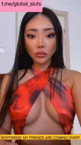 asian babe caption cheating cuckold cute girlfriend onlyfans teen tits clip
