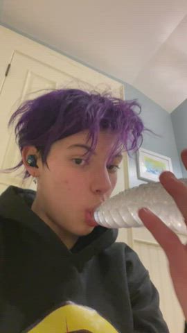 amateur deepthroat dildo ftm messy sucking teen tentacles trans trans man clip