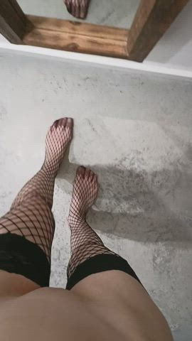 Feet Feet Fetish Fishnet Legs Mirror Nylons Stockings Toes clip