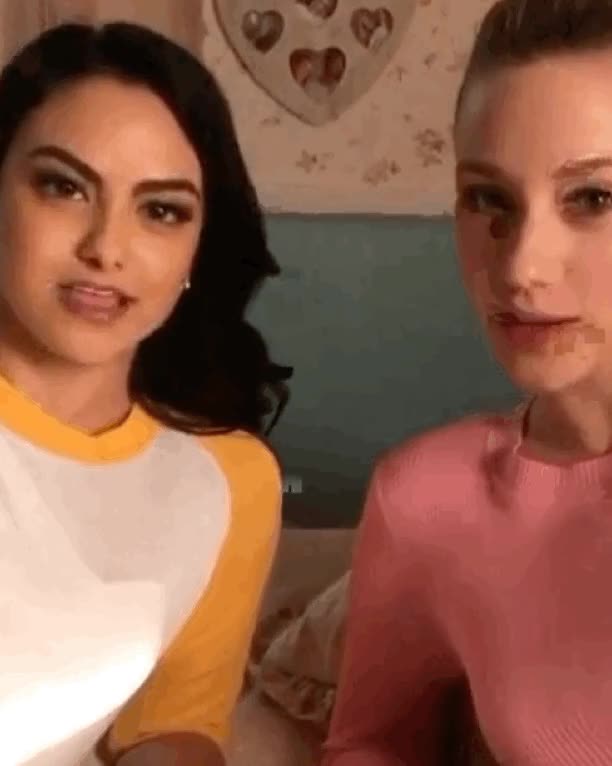 Camilla Mendes and Lili Reinhart before they slide down to give you a BJ together...