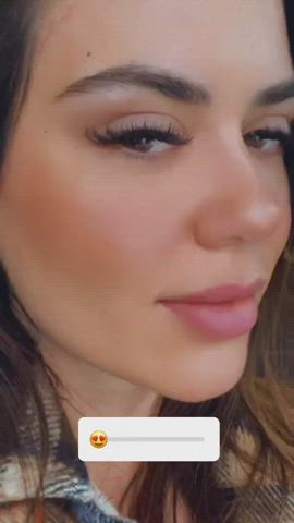 Brazilian Brown Eyes Brunette Dani Facial Goddess Labia Tease clip
