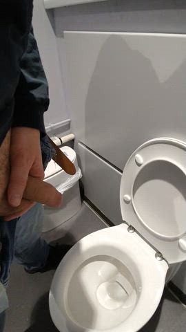 cock male pee peeing piss pissing toilet clip