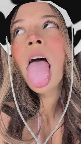ahegao brown eyes camgirl latina long tongue nsfw tongue fetish webcam clip