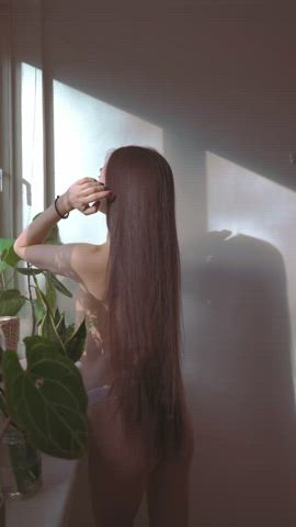 asian ass long hair clip