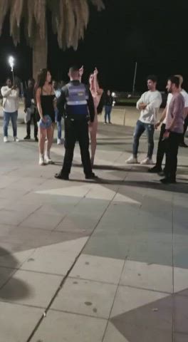 Caught Latina Police Public clip