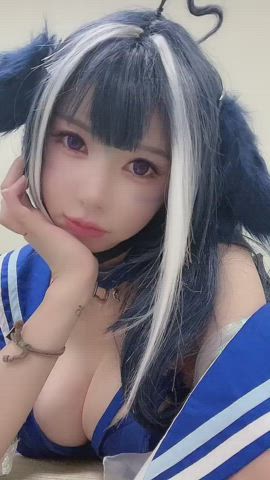 asian cosplay cute korean model clip