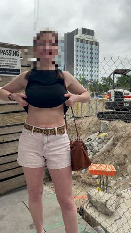 I hope the construction crew didn't mind [F]