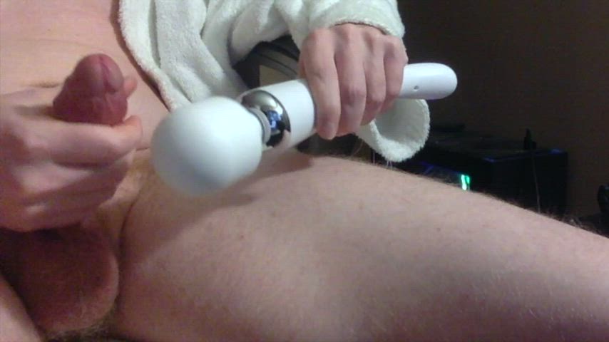 Vibrator makes me pump out a huge thick load