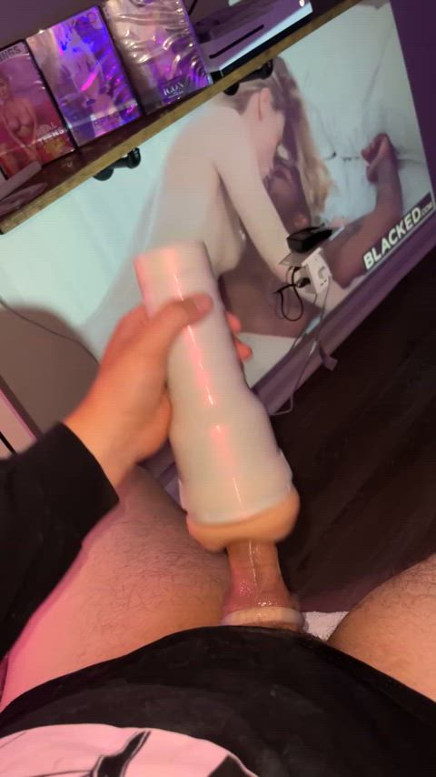 Milking my cock with Kenzie Reeves Fleshlight 🥵💦