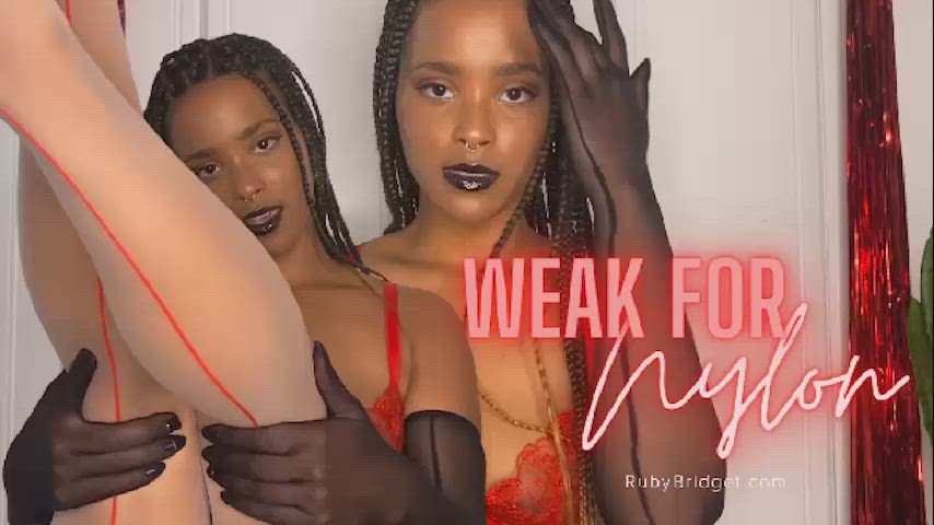 cute ebony femdom nylon pov clip