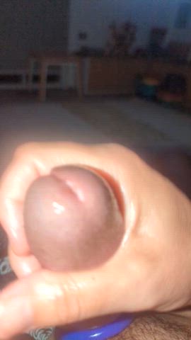 Intense edging while wearing a cock ring.