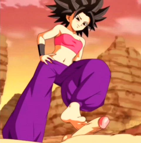 Kale and Caulifla work a pole with their soles. By (FoxyBulma) from [DragonBall Super]