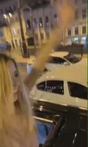 blonde flashing party public clip