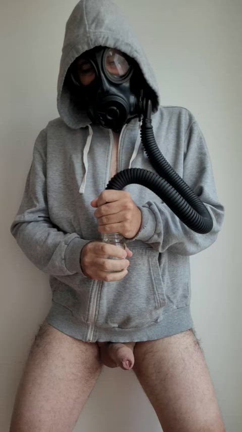 Gas mask poppers fun