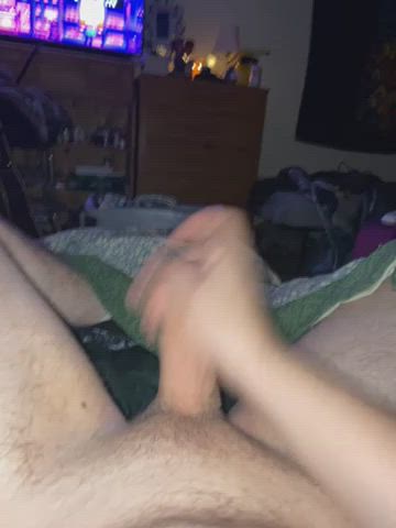 My thick virgin cock cums
