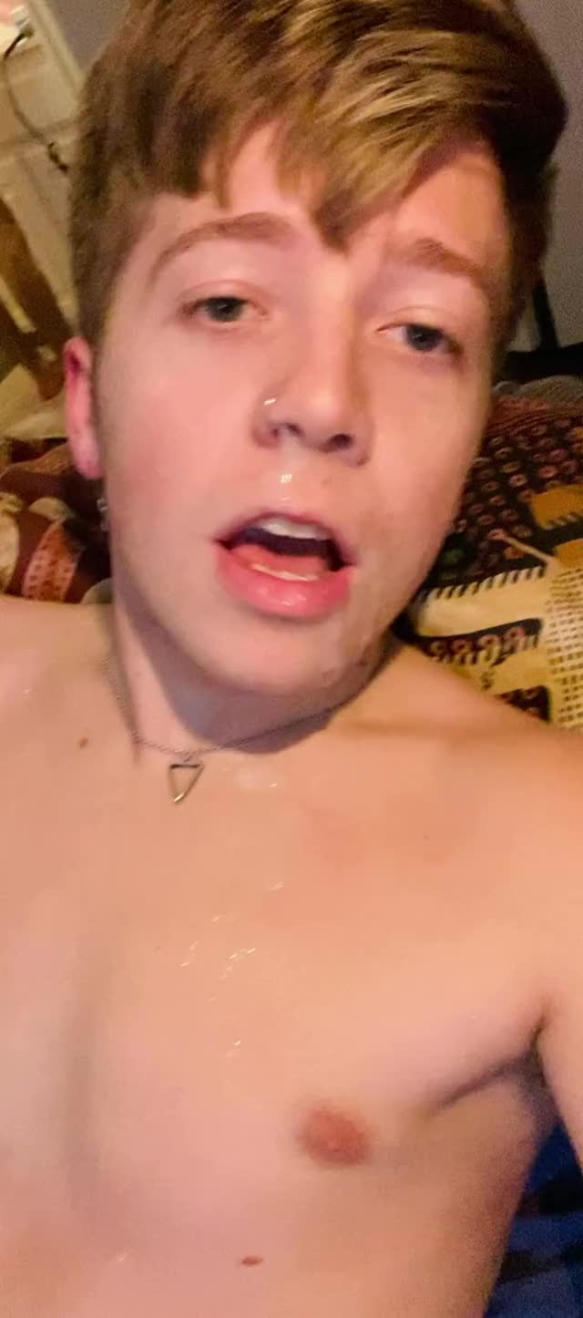 What? Oh there’s cum on my face? ?