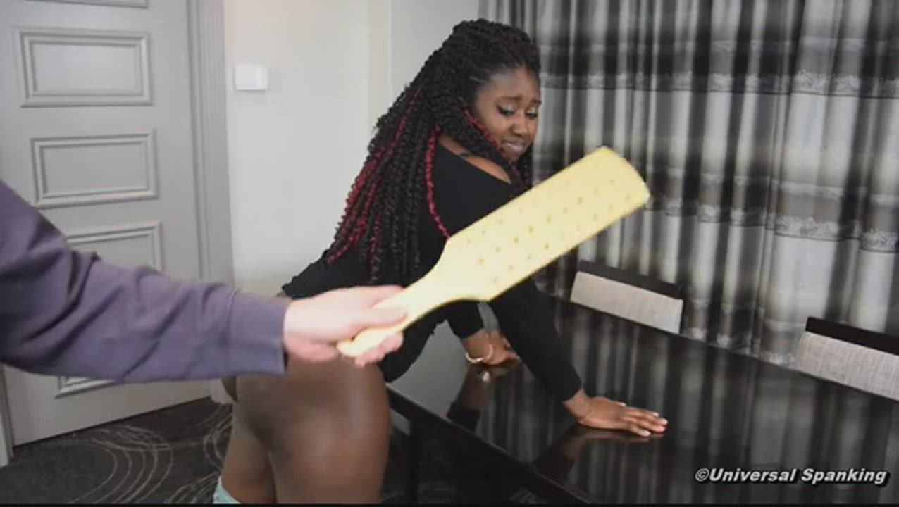 Big Ass Discipline Ebony Interracial Male Dom Punishment Spanking Submission clip