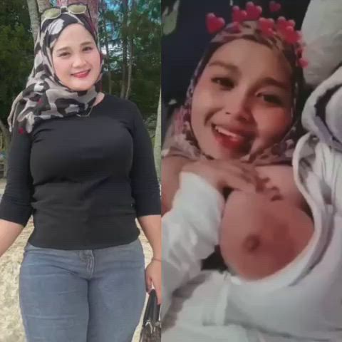 big tits hijab malaysian muslim clip