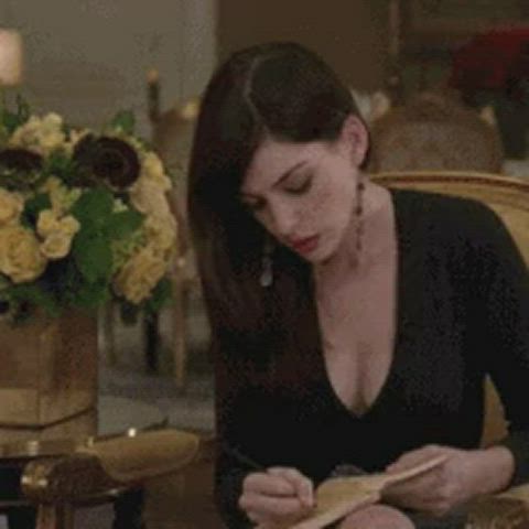 anne hathaway cleavage sexy clip