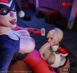 Power girl sucking Futa Harley (R4mpage) [DC]