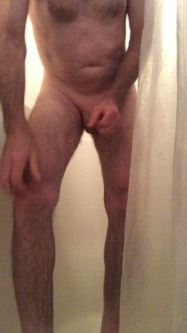big dick cock cut cock masturbating sex shaved shower solo clip