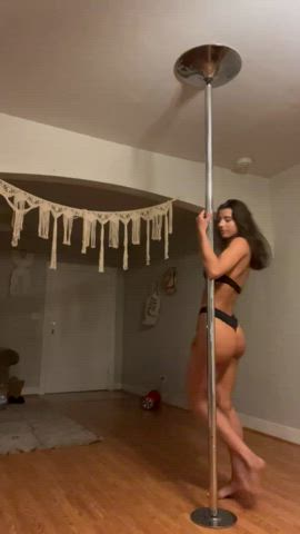 currently, I'm learning pole dance, making progress with each passing day