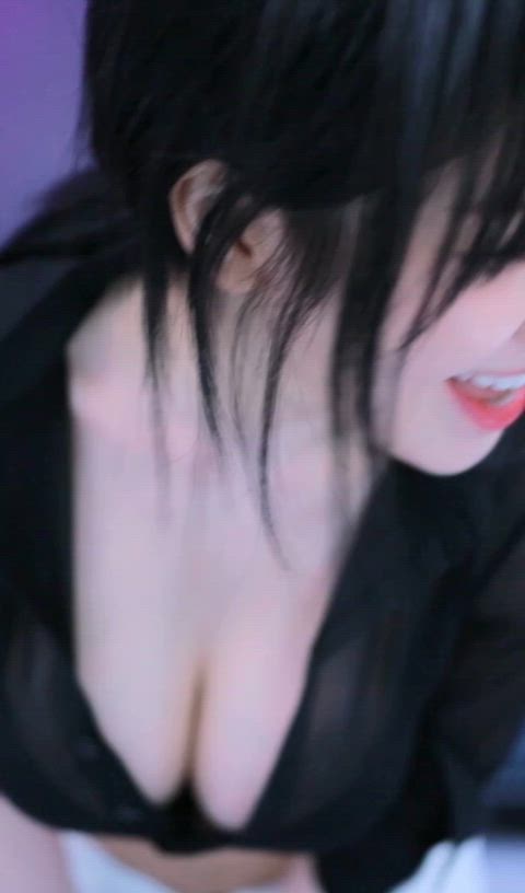 amateur asian big tits boobs bouncing tits korean natural tits clip